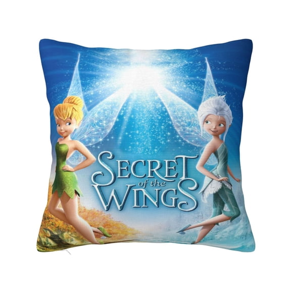 Tinker Bel Pillowcase Cartoon Pillow Cover Soft Couch Case Home Decorative Throw Pillow Case for Bed Living Room 18"X18"