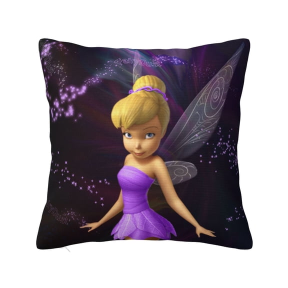 Tinker Bel Pillowcase Cartoon Pillow Cover Soft Couch Case Home Decorative Throw Pillow Case for Bed Living Room 20"X20"