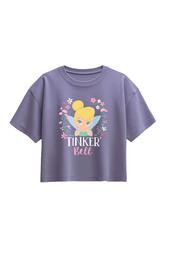 - Pink Flowers - Youth Girls Boxy T-Shirt