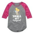 thumbnail image 1 of Tinker Bell - Small But Magical - Toddler And Youth Girls Raglan Graphic T-Shirt, 1 of 5