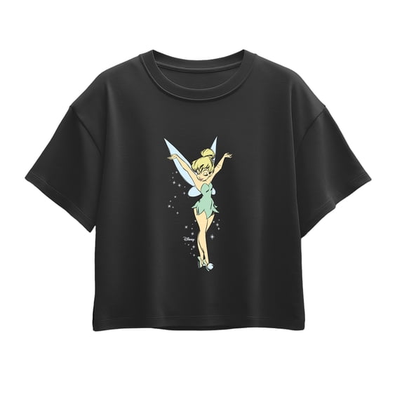 Tinker Bell - Stretch Girls' Short Sleeve Boxy Graphic T-Shirt