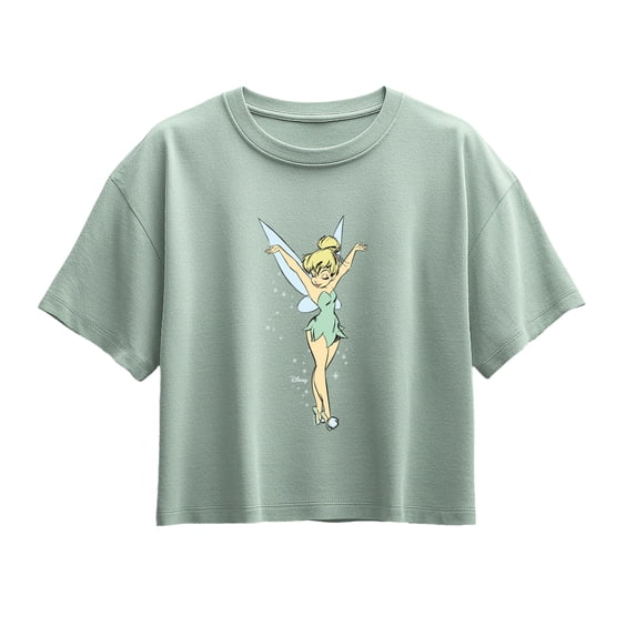Tinker Bell - Stretch Girls' Short Sleeve Boxy Graphic T-Shirt