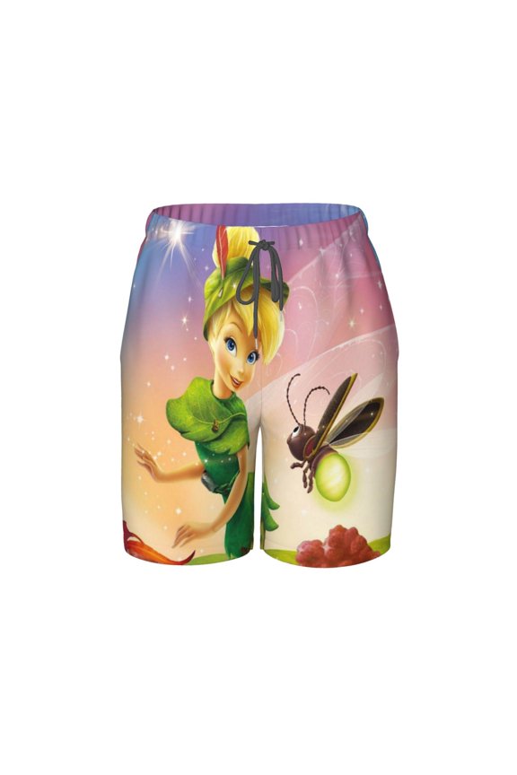 Tinker Bel Swim Trunks for Boys Beach Short with Drawstring Swimsuit Pants