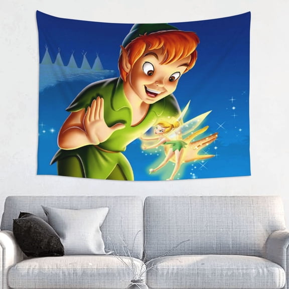 Tinker Bel Tapestry Anime Poster Large Background Wall Art Bedroom Wall Decor For Birthday Party 60x40in