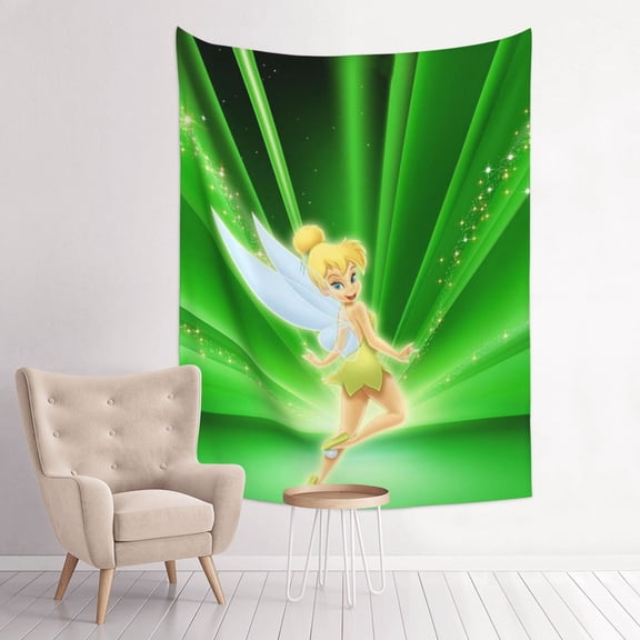 Tinker Bel Tapestry Anime Poster Large Background Wall Art Bedroom Wall Decor For Birthday Party 60x40in
