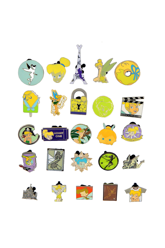 Tinker Bell Theme 5 Disney Park Trading Pins Set ~ Randomly Assorted