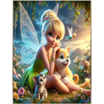 thumbnail image 1 of Tinker Bell Theme DIY Diamond Painting Kits for Adult，5D Full Drill Craft Painting Kits Home Wall Decor，12 x 16 inch., 1 of 5