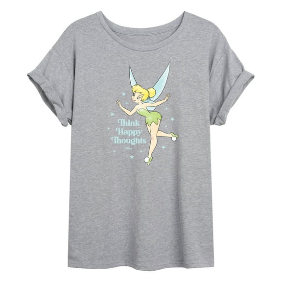 Tinker Bell - Think Happy Thoughts - Juniors Ideal Flowy Muscle T-Shirt