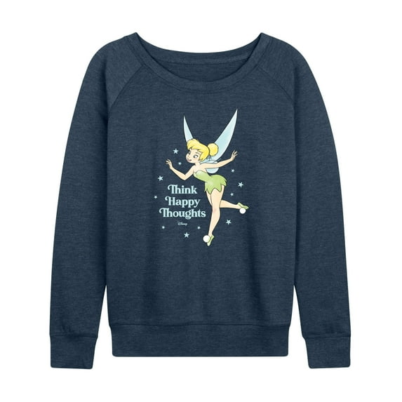Tinker Bell - Think Happy Thoughts - Ladies French Terry Long Sleeve Shirt