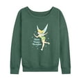 thumbnail image 1 of Tinker Bell - Think Happy Thoughts - Ladies French Terry Long Sleeve Shirt, 1 of 5