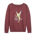 thumbnail image 1 of Tinker Bell - Think Happy Thoughts - Ladies French Terry Long Sleeve Shirt, 1 of 5
