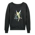 thumbnail image 1 of Tinker Bell - Think Happy Thoughts - Ladies French Terry Long Sleeve Shirt, 1 of 5