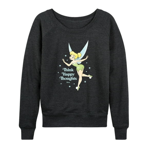 Tinker Bell - Think Happy Thoughts - Ladies French Terry Long Sleeve Shirt
