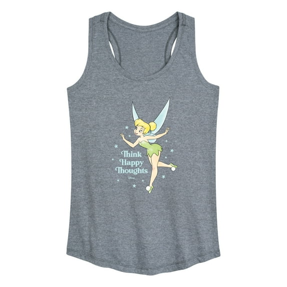 Tinker Bell - Think Happy Thoughts - Ladies Racerback Tank