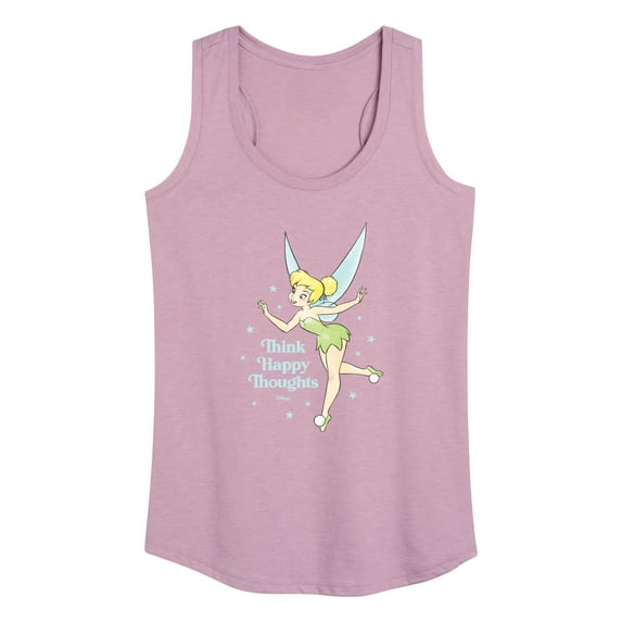 Tinker Bell - Think Happy Thoughts - Ladies Racerback Tank