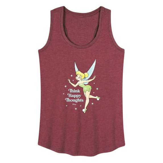Tinker Bell - Think Happy Thoughts - Ladies Racerback Tank