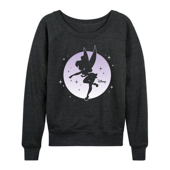 Tinker Bell - Tink Moon Silhouette - Ladies French Terry Long Sleeve Shirt