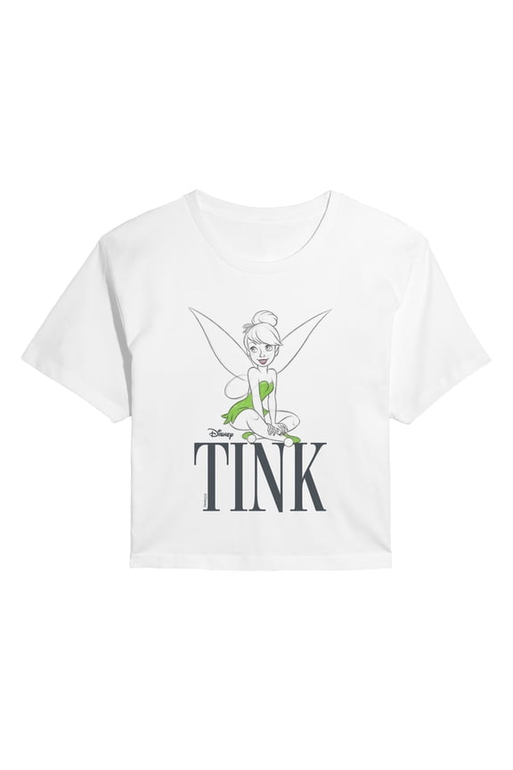 - Tink Sketch - Juniors Cropped Graphic T-Shirt