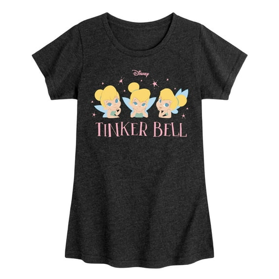 Tinker Bell - Tinker Bell Expression Grid - Toddler And Youth Girls Short Sleeve Graphic T-Shirt