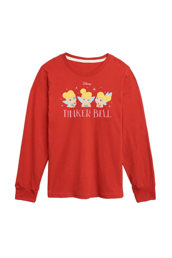 - Tinker Bell Expression Grid - Toddler And Youth Long Sleeve Graphic T-Shirt