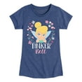 thumbnail image 1 of Tinker Bell - Tinker Bell Floral - Toddler And Youth Girls Short Sleeve Graphic T-Shirt, 1 of 5