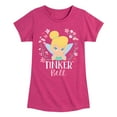 thumbnail image 1 of Tinker Bell - Tinker Bell Floral - Toddler And Youth Girls Short Sleeve Graphic T-Shirt, 1 of 5
