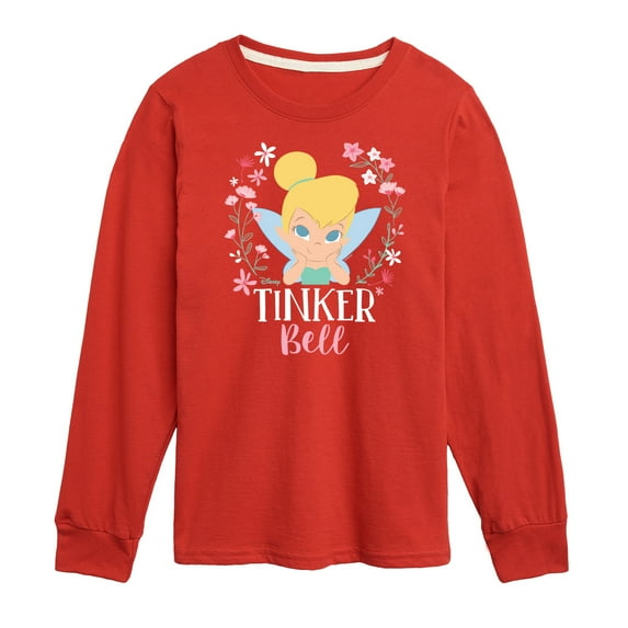 Tinker Bell - Tinker Bell Floral - Toddler And Youth Long Sleeve Graphic T-Shirt