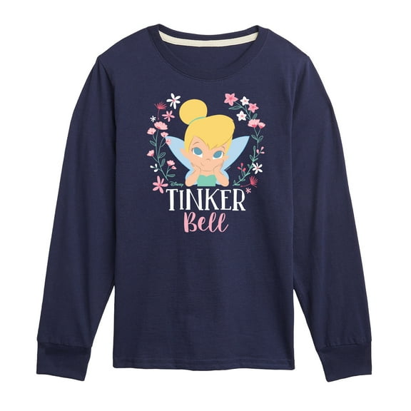 Tinker Bell - Tinker Bell Floral - Toddler And Youth Long Sleeve Graphic T-Shirt