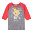 thumbnail image 1 of Tinker Bell - Tinker Bell Floral - Toddler And Youth Raglan Graphic T-Shirt, 1 of 6