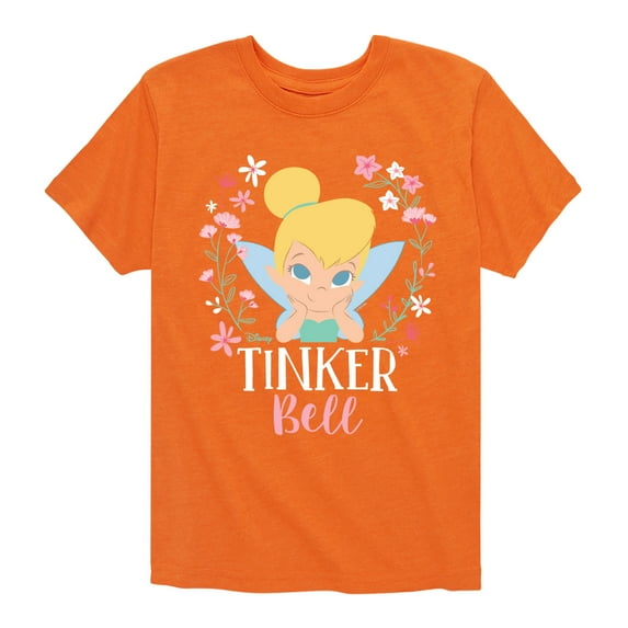 Tinker Bell - Tinker Bell Floral - Toddler And Youth Short Sleeve Graphic T-Shirt