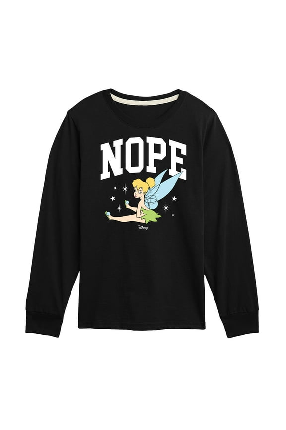 - Tinker Bell Nope - Toddler And Youth Long Sleeve Graphic T-Shirt