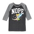 thumbnail image 1 of Tinker Bell - Tinker Bell Nope - Toddler And Youth Raglan Graphic T-Shirt, 1 of 4