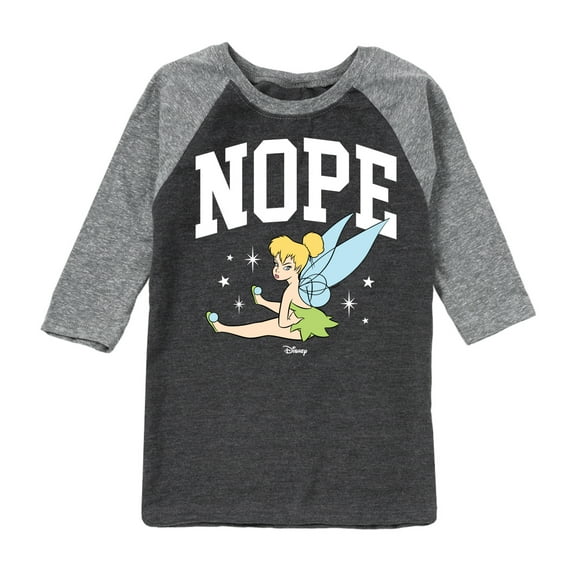 Tinker Bell - Tinker Bell Nope - Toddler And Youth Raglan Graphic T-Shirt