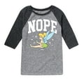 thumbnail image 1 of Tinker Bell - Tinker Bell Nope - Toddler And Youth Raglan Graphic T-Shirt, 1 of 5