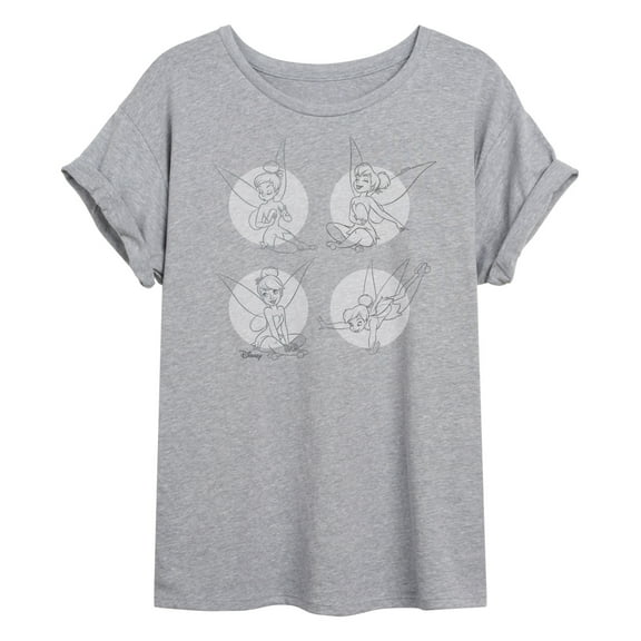 Tinker Bell - Tinker Bell Pose Grid - Juniors Ideal Flowy Muscle T-Shirt