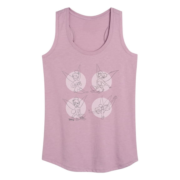 Tinker Bell - Tinker Bell Pose Grid - Ladies Racerback Tank