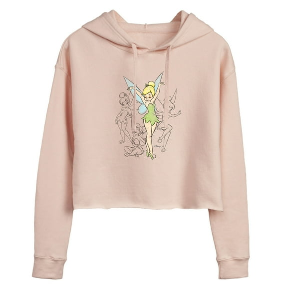 Tinker Bell - Tinker Bell Sketches - Juniors Cropped Pullover Hoodie