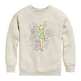 thumbnail image 1 of Tinker Bell - Tinker Bell Sketches - Toddler And Youth Crewneck Fleece Sweatshirt, 1 of 5