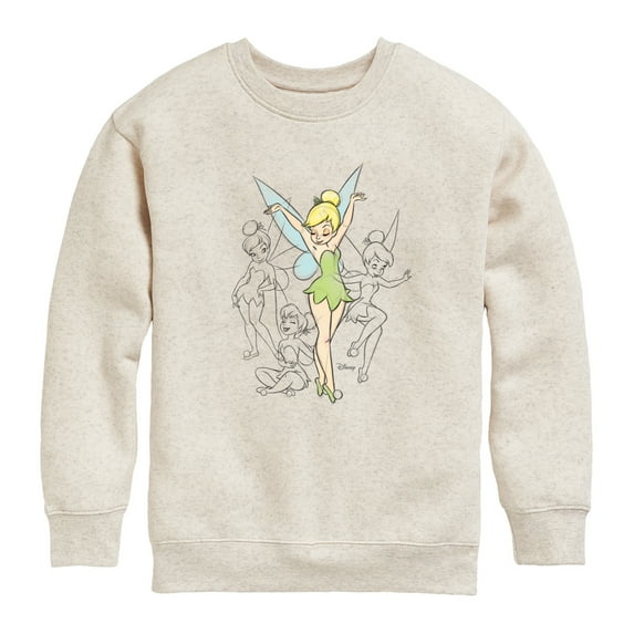 Tinker Bell - Tinker Bell Sketches - Toddler And Youth Crewneck Fleece Sweatshirt