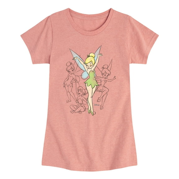 Tinker Bell - Tinker Bell Sketches - Toddler And Youth Girls Short Sleeve Graphic T-Shirt