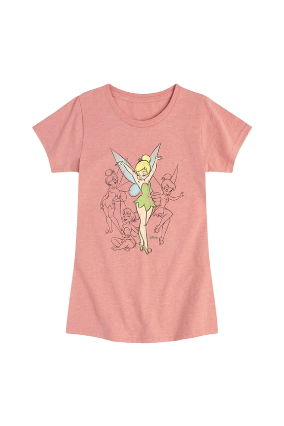 - Tinker Bell Sketches - Toddler And Youth Girls Short Sleeve Graphic T-Shirt