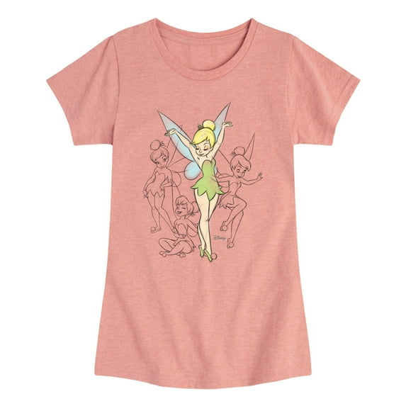 Tinker Bell - Tinker Bell Sketches - Toddler And Youth Girls Short Sleeve Graphic T-Shirt