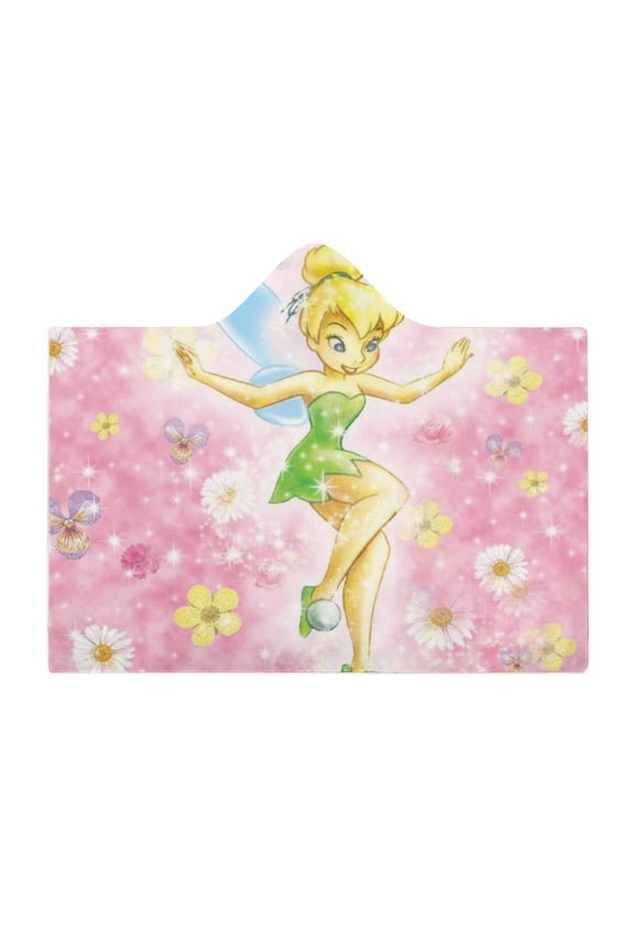 Tinker Bell Wearable Fleece Blanket Hoodie Cloak Hooded Blanket 40"x50"