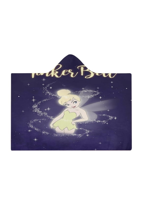 Tinker Bell Wearable Fleece Blanket Hoodie Cloak Hooded Blanket 60"x80"