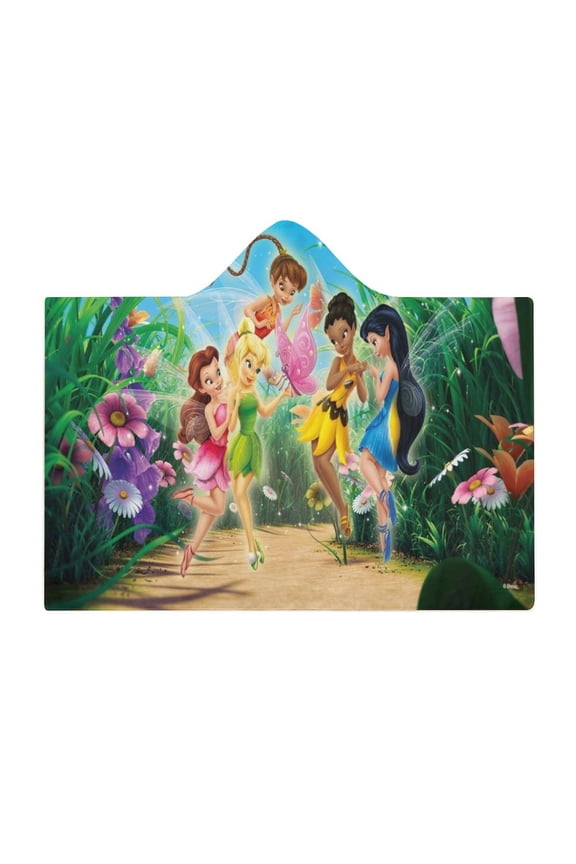 Tinker Bell Wearable Fleece Blanket Hoodie Cloak Hooded Blanket 60"x80"