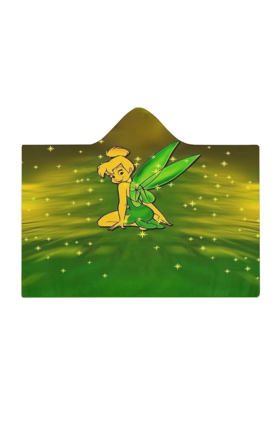 Tinker Bell Wearable Fleece Blanket Hoodie Cloak Hooded Blanket 60"x80"