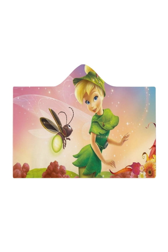 Tinker Bell Wearable Fleece Blanket Hoodie Cloak Hooded Blanket 60"x80"