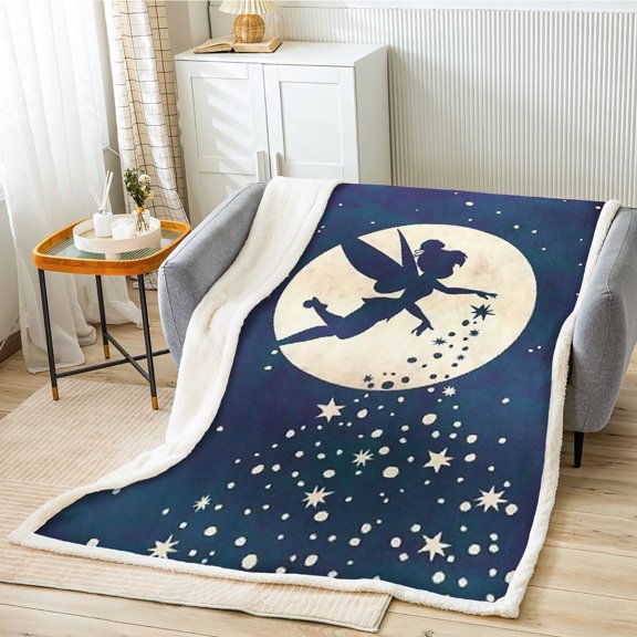 Tinker bell Throw Blanket for Couch - Cozy Fleece Throw Blanket Cute Birthday Gifts for Women Men Teen, Room Home Decor