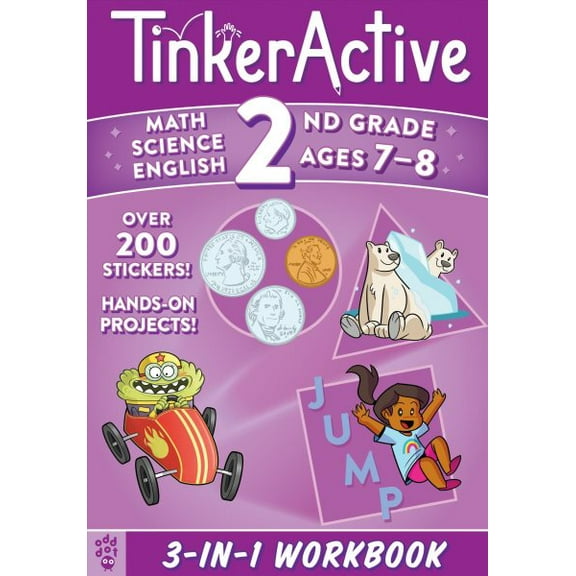 Pre-Owned TinkerActive Workbooks: TinkerActive 2nd Grade 3-in-1 Workbook : Math, Science, English Language Arts (Paperback)