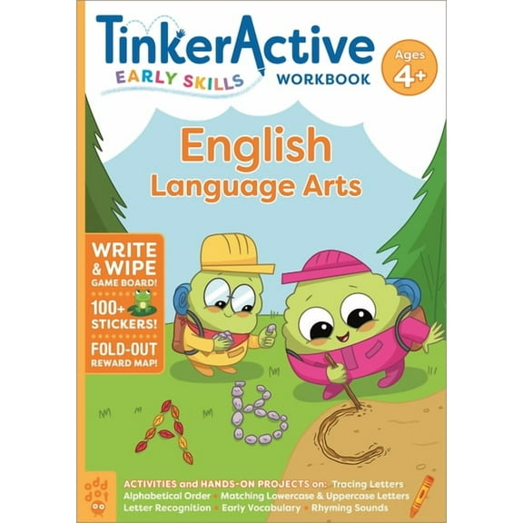 TinkerActive Workbooks: TinkerActive Early Skills English Language Arts Workbook Ages 4+ (Paperback)